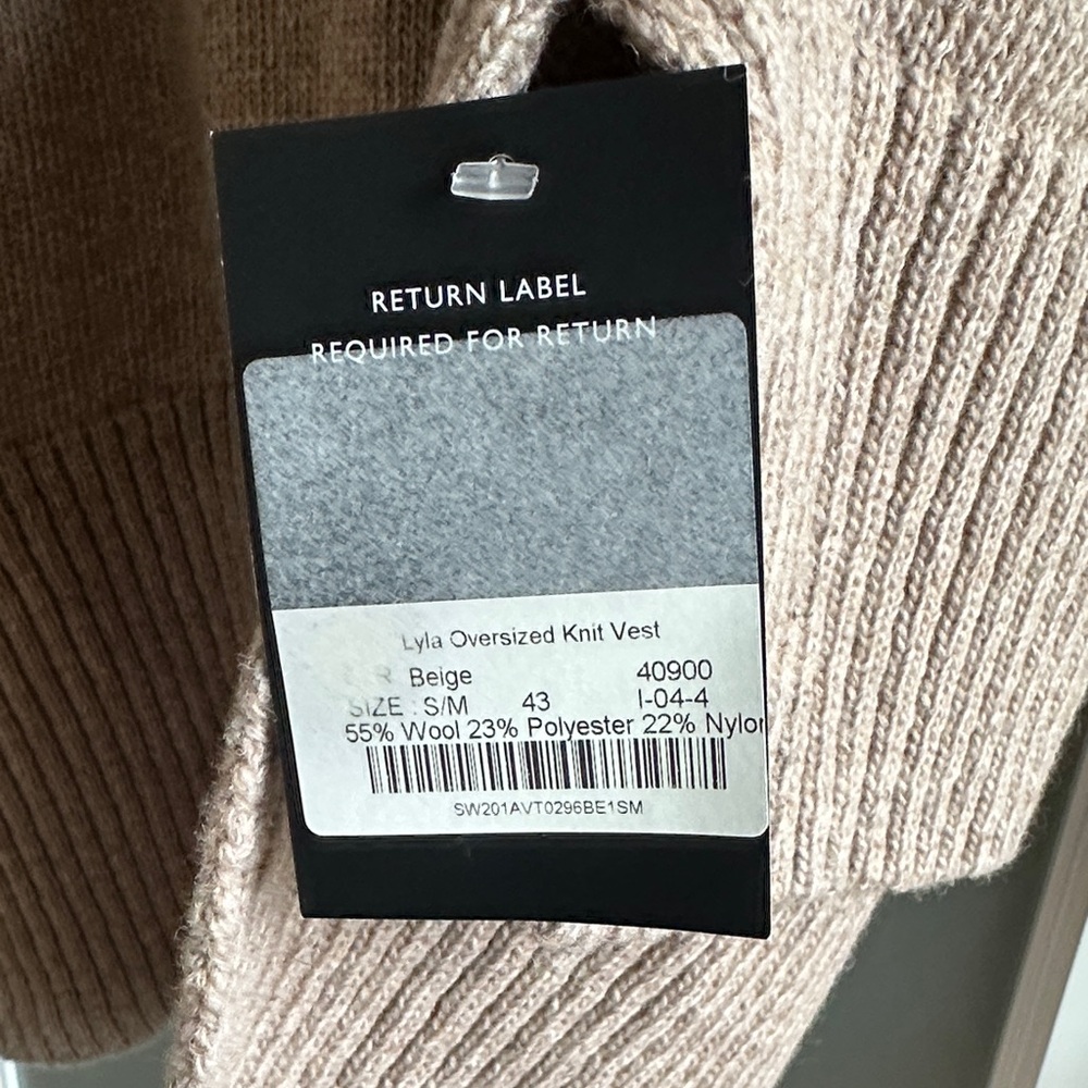 NWT Storets Wool Vest - Picture 4 of 4